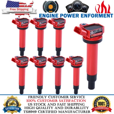 8Pack 673-1303 Ignition Coil For Toyota Tundra 01-2009 4.7L V8 90919-02230 UF230 - Image 1 of 4