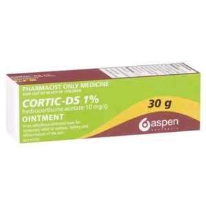 Cortic DS Ointment 1% 30g - Hydrocortisone (S3) - Picture 1 of 1