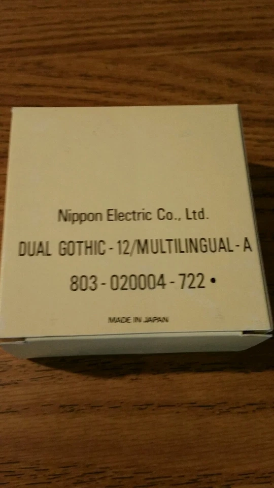 NOS genuine Nec print thimble for NEC impact printers. Font Dual Gothic 12 multi - Image 1 of 1
