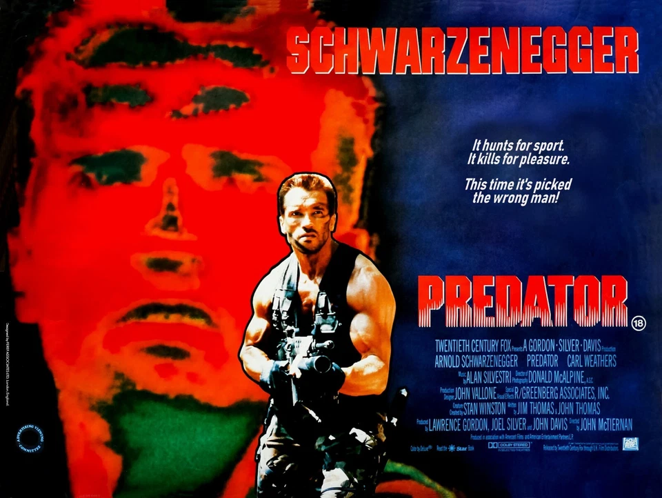 PREDATOR 1987 UK Quad poster print 30x40" Schwarzenegger Carl Weathers FREE P&P - Bild 1 von 1