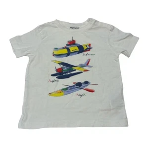 Mayoral Baby Boy's White Sub, Plane, Kayak T-Shirt Top Size 36M - Picture 1 of 2