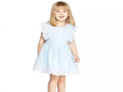MILA & EMMA SLEEVELESS INFANT & TODDLER GIRL'S A-LINE BLUE DRESS - NWT - Image 1 of 3