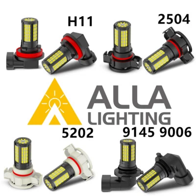 Alla Lighting 4014-84  Xenon White LED Fog Light Bulbs H8 H10 H11 2504 5202 9006 - Image 1 of 4