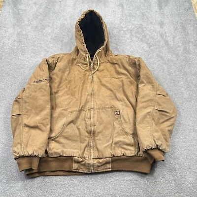 Dri-Duck Men's Work Wear Coat Size XXL Brown Zip Up Hooded Lined - Image 1 of 4