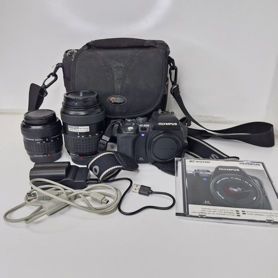 Olympus E-500 8MP Digital SLR 2 Kit de Lentes e Cartão de Memória 1GB  - Imagem 1 de 4