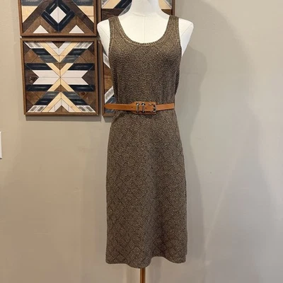 Vintage Ralph Lauren Metallic Linen Cotton Knit Sleeveless Dress Medium NWT - Image 1 of 4