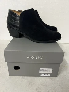 Vionic Marissa Ankle Boots Women's - Black Suede - Size: 8.5 - Picture 1 of 6