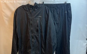 Paradox Black Nylon 2 Pc Rain Jacket & Pants - Size M - Picture 1 of 9