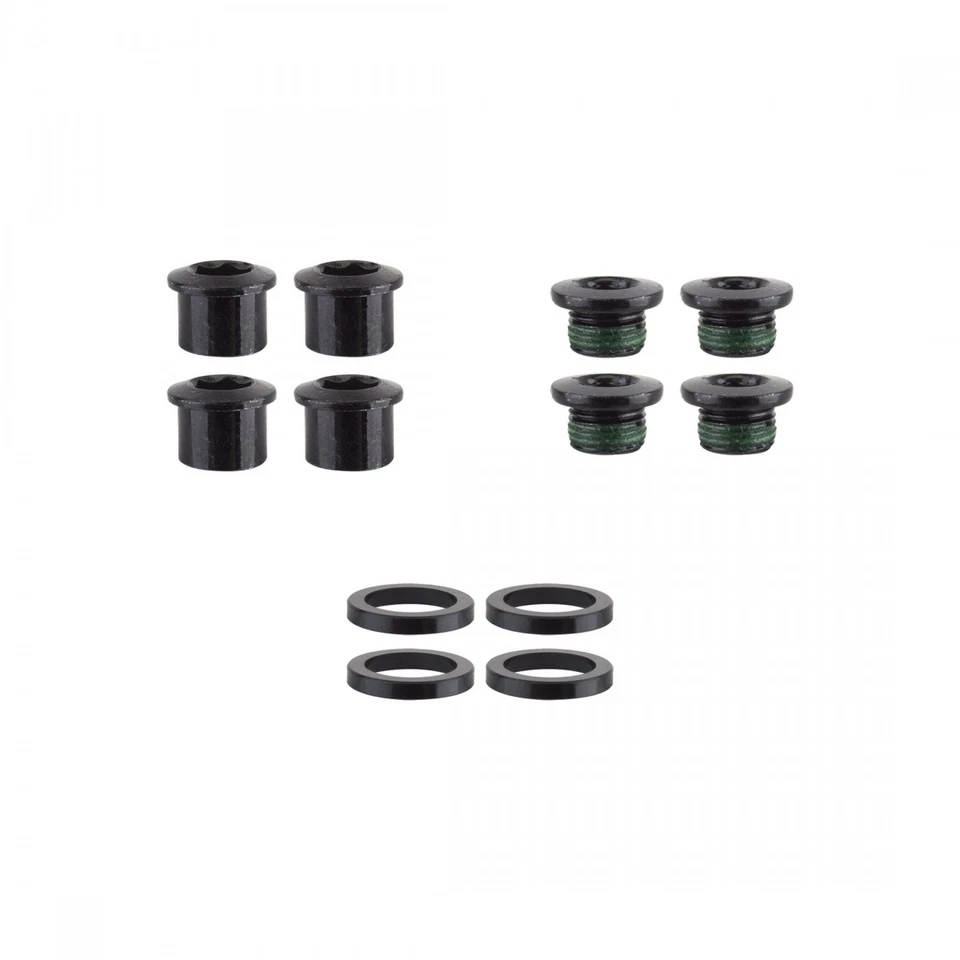 Sram Truvativ 4-Arm Single Chainring Bolt Set | Black Aluminum Replacement - Image 1 of 1