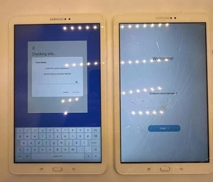 2 x Samsung Galaxy Tab A6 SM-T580 tablet - White - Spares or Repair - Picture 1 of 17