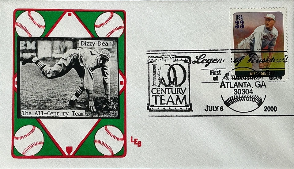 LEB 3408 Baseball Great Dizzy Dean Crosby Like Cover  - Image 1 of 1