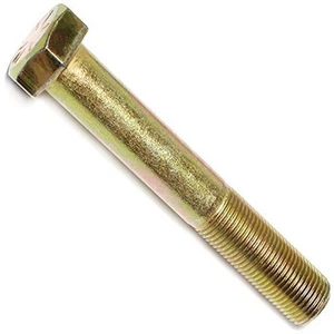 014973254926 Grade 8 Fine Hex Cap Screws, 5/8-18 x 4, Piece-10, Yellow - Picture 1 of 1