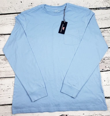 Vineyard Vines Men's Long Sleeve Pocket Jake Blue T-Shirt Size Medium (M) - NEW - Image 1 of 3