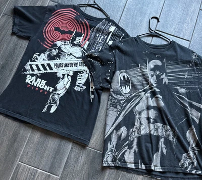 Two Dark Knight Batman Comic RARE DC Comics All Over Print Medium Large - Image 1 of 4