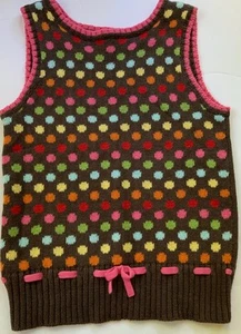 GYMBOREE CUPCAKE CUTIE Brown Sweater Vest Size 10 - Picture 1 of 5