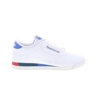 Reebok Princess Fitness Womens White Leather Lifestyle Sneakers Shoes - Picture 1 of 8