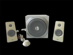 Trust Tytan 2.1 Subwoofer Speaker Set, Lautsprecher Set 2.1, 60W RMS weiß - Bild 1 von 10