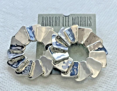 Robert Lee Morris Soho Silver Tone Earrings New - Image 1 of 4