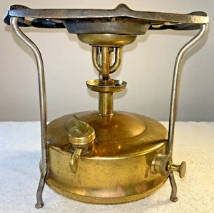 Optimus No 5 Brass Stove Swedish Camping Cooking 20 cm Tall 21 cm Dia - Picture 1 of 17