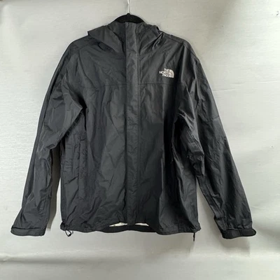 Mens M The North Face Venture Hooded Windbreaker Rain Jacket HyVent 2.5L Black - Image 1 of 4