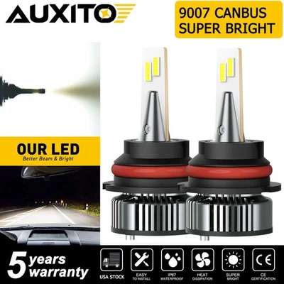 Auxito HB5/9007 Combo Kit LED Headlight High/Low Beam Xenon White Bulb 16000LM Y - Image 1 of 4