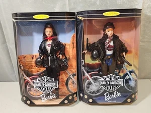 Harley Davidson Barbie Puppen Collector Edi 2. & 3. Serie rote & brünette Haare  - Bild 1 von 8