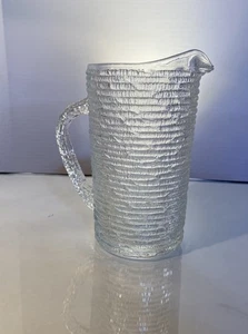 Vintage Anchor Hocking Soreno Clear Glass Pitcher - Picture 1 of 6