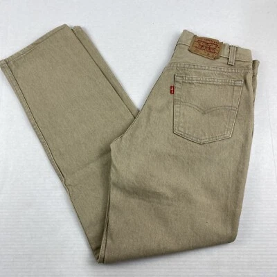 Deadstock Vintage Levi's 701 29x30 Khaki Jeans Student Fit-Neu Ohne Etikett - Bild 1 von 4