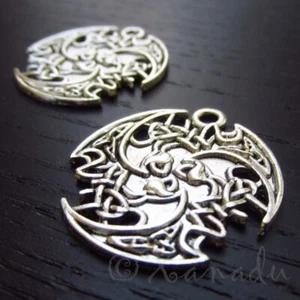 Celtic Knot Charms 28mm Antiqued Silver Plated Pendants C3786 - 5, 10 Or 20PCs - Picture 1 of 3