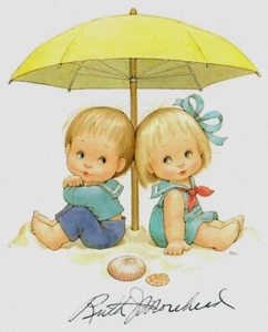 Tarjeta de felicitación firmada a mano por la autora "Esperando Navidad" Ruth J. Morehead - Imagen 1 de 1