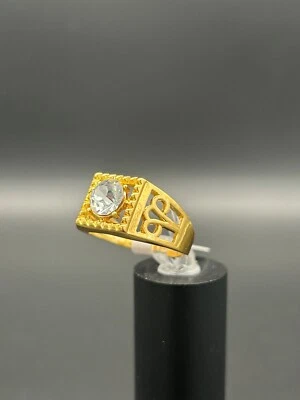 SIEGELRING Gold Damen Ring Gr. 57-59 Gold Weißer Zirkonia Stein Fingerring - Bild 1 von 4