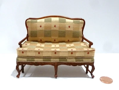 SOFÁ CAMPESTRE FRANCÉS AMISE MINIATURA CASA DE MUÑECAS 6200 GC nuevo nogal Foto 1 de 3