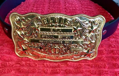 Elvis Style Gold Las Vegas Buckle Belt . You Can Not Buy This Anywhere But Here - Image 1 of 4