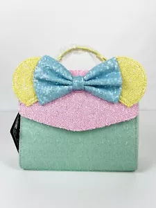 Borsa a tracolla Disney Minnie Mouse pastello paillettes edizione limitata esclusiva nuova - Foto 1 di 8