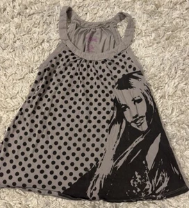 Vintage Hannah Montana Dress Shirt Girl's M 7/9 Gray Miley Cyrus Disney Top - Picture 1 of 4