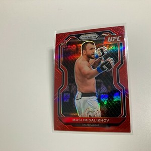 Muslim Salikhov 2021 Panini Prizm UFC Red Refractor RC Rookie Card 98/275 #29