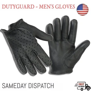 Herren Motorrad Handschuhe Echtleder Warm Winter Kalt Wetter Vollfinger Handschuh - Bild 1 von 2