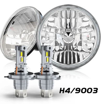 2 peças compatível com Datsun280ZX 240Z 260Z par 7" farol de LED redondo feixe Hi-Lo - Imagem 1 de 4