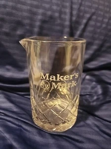 Maker's Mark Bourbon Whiskey Crystal Mixing Pitcher W/Pour Spout - 5 1/4" #27 - Picture 1 of 7