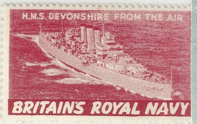 1 Cinderella, Delandre "Britains Royal Navy." "HMS Devonshire From The Air." - Image 1 of 4