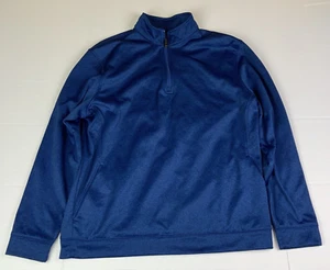 PGA Tour Men's Large Pullover Jacket Blue Polyester Long Sleeve Collared Golf - Picture 1 of 7