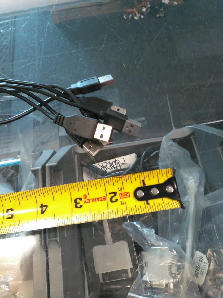 lot of 6 Micro USB Data / Charging Cord Black 3ft Charger Cell Phones free ship - Image 1 of 4