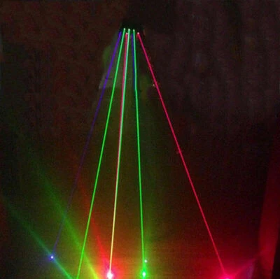 New Stage Laser Light Gloves DJ Club Dancer Show Disco Bar Party RGB Glove Props - Image 1 of 4