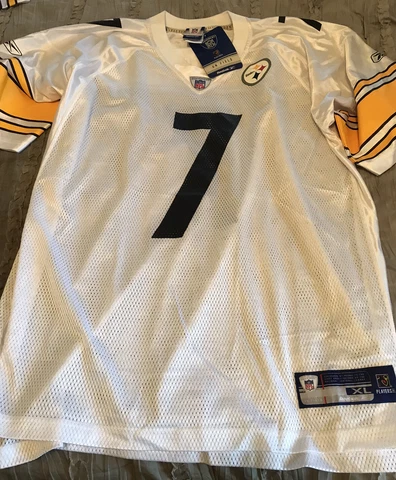 BEN ROETHLISBERGER Pittsburgh STEELERS Football REEBOK Replica XL Jersey VINTAGE Cover