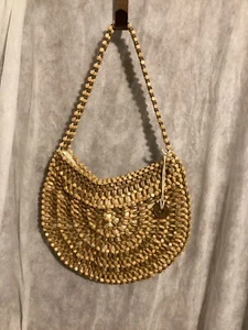 The Sak Montara Holz Perlen Sommer Tasche Tropical Beachy Resort Wear - Bild 1 von 8