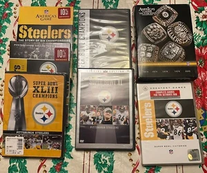 Pittsburgh Steelers Super Bowl DVD Box Sets 7 verschiedene Sets 3 neu versiegelt 4 gebraucht - Bild 1 von 14