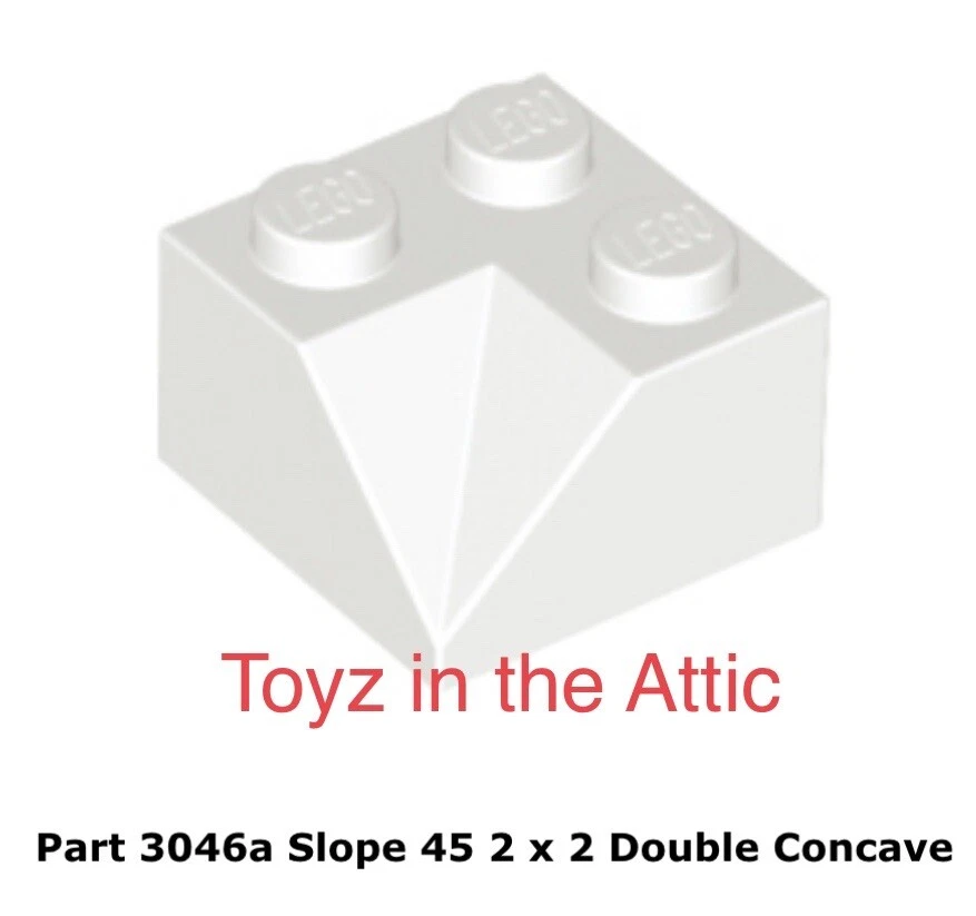 Lego 1x 3046a White Slope 45 2 x 2 Double Concave Rare Set Piece! 6927 - Image 1 of 1