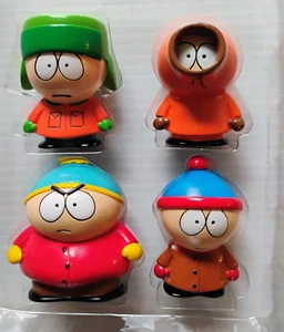 SOUTH PARK COLLECTIBLE FIGURINES SET OF 4 STAN KYLE CARTMAN & KENNY 1998 NIP - Picture 1 of 6
