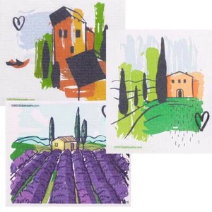 Mixed Tuscany Set of 3 cloths (One of each design) Swedish Dishcloths ECO Absor - Picture 1 of 9