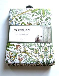 New MORRIS & CO. William Morris Hyacinth Floral Shower Curtain - Picture 1 of 8